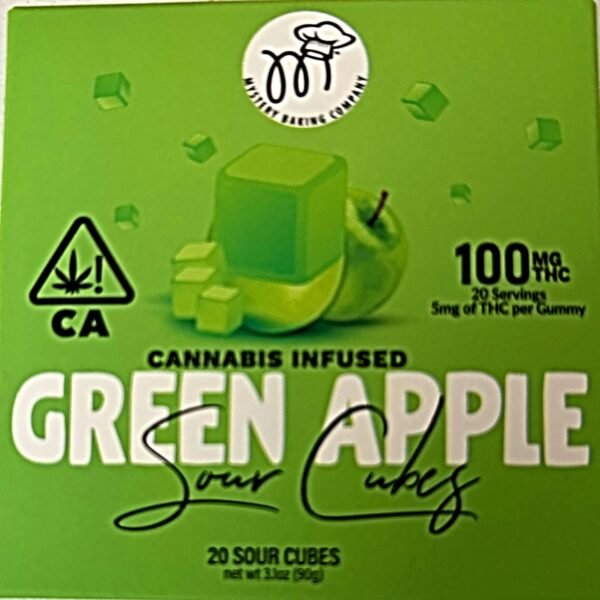 SOUR GRAPE GUMMY CUBES 100 MG - 20PC BOX