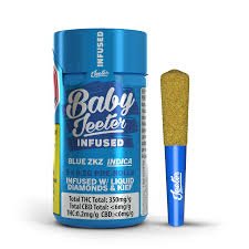 BABY JETTERS BLUE SKITTLEZ INDICA - 5 INFUSED LIQUID DIAMONDS PREROLLS - 29.99