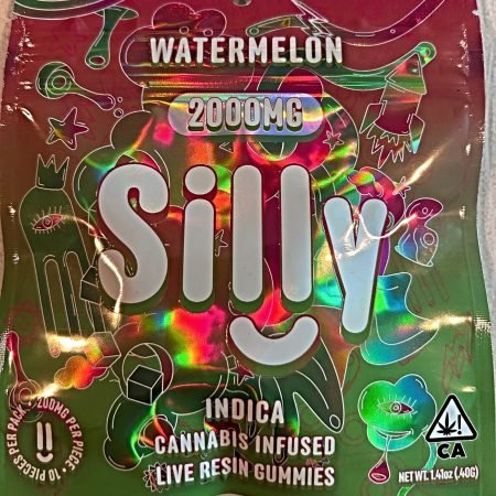 WATERMELON 2000MG GUMMY SQUARES BY SILLY (SUPER STRONG!)