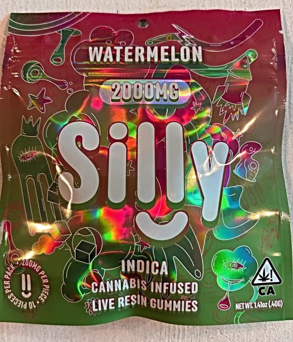 WATERMELON 2000MG GUMMY SQUARES BY SILLY (SUPER STRONG!)