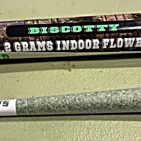 PREROLL BISCOTTI HYBRID 29% THC INDOOR FLOWER 1 FOR $6.99 - 2 FOR $10.99