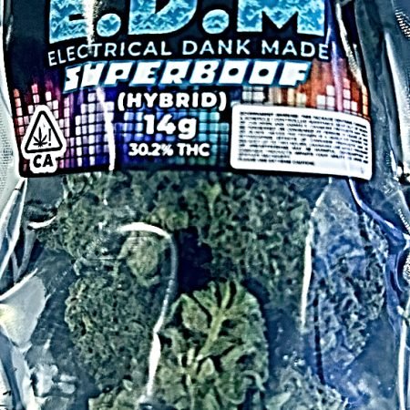 Super Boof is a zingy hybrid weed strain made by crossing Black Cherry Punch and Tropicana Cookies,