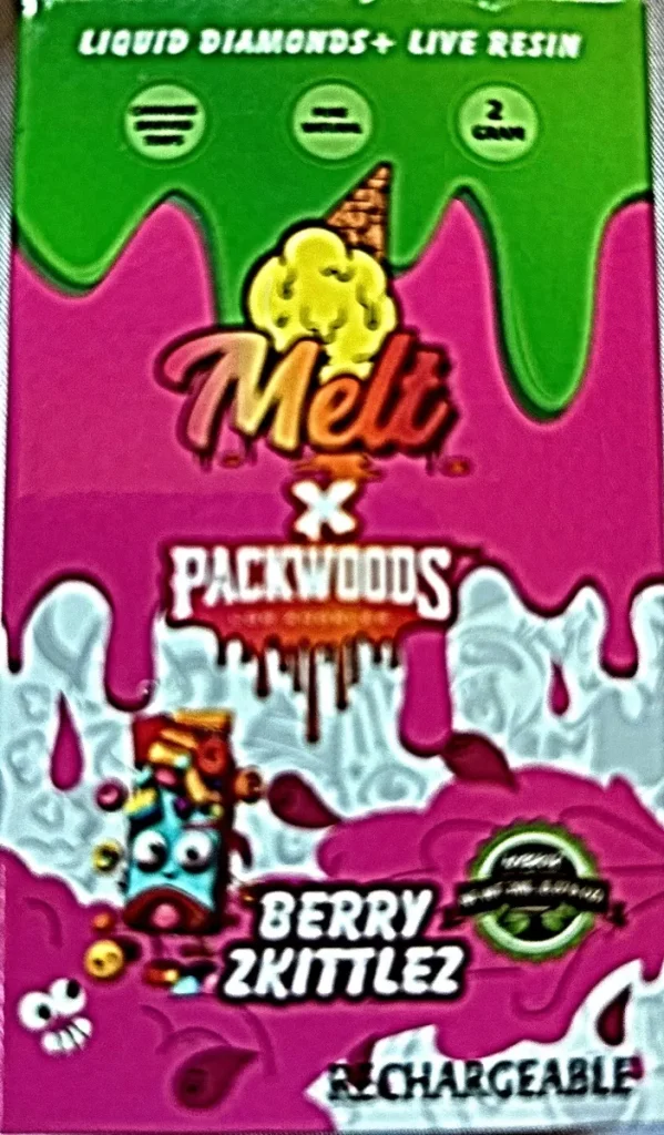 PACKWOODS BERRY ZKITTLEZ 2G HYBRID DISPOSAPLE VAPE