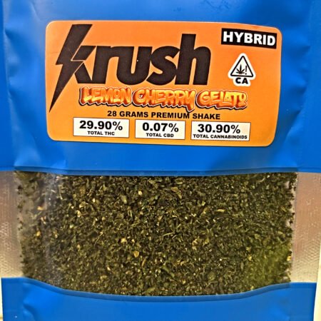 LEMON CERRY GELATO SHAKE (ALL FLOWER) HYBRID 29.9% THC 28G -$49
