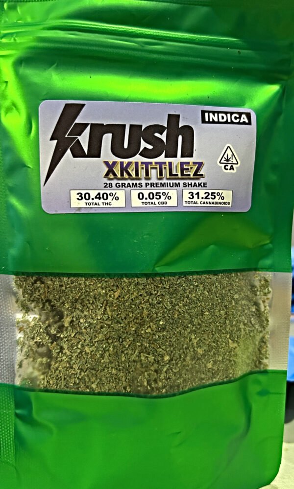 XKITTELZ SHAKE (ALL FLOWER) INDICA 30.4% THC 28G -$49