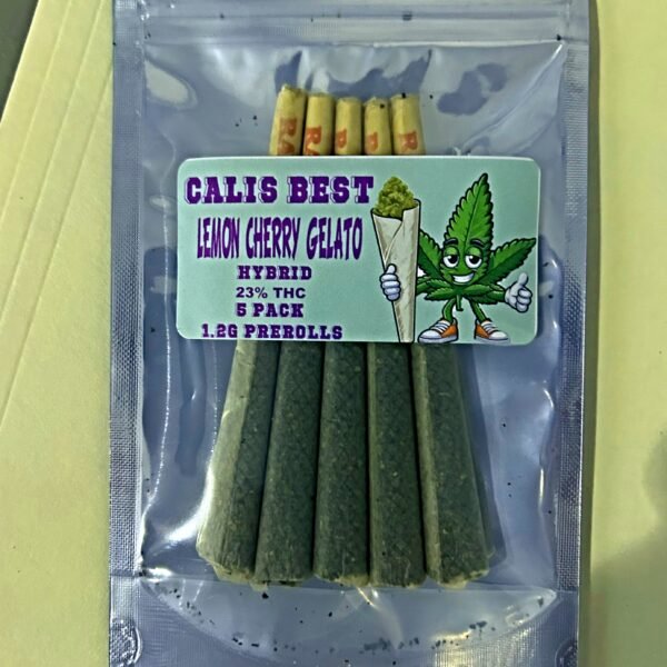 5 PAK - 1.25G PREROLLS LEMON CHERRY GELATO HYBRID