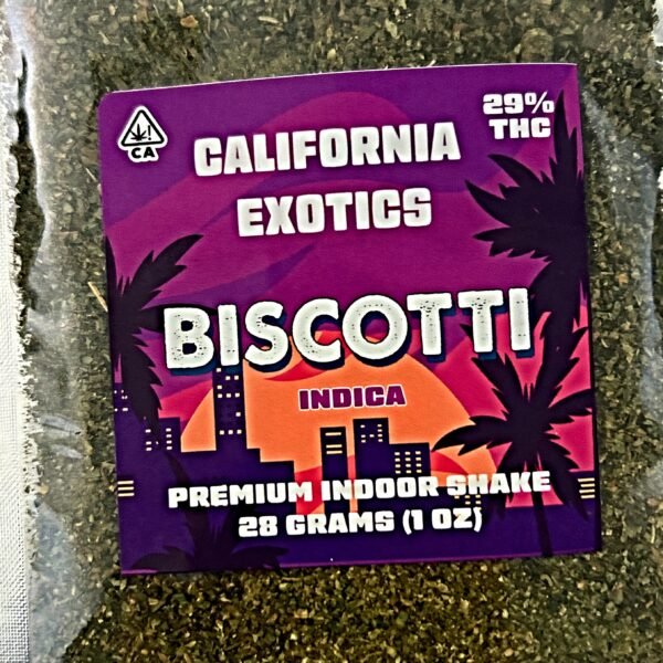 BISCOTTI INDICA 29%THC GROUND FLOWER (shake) 28G $39.98
