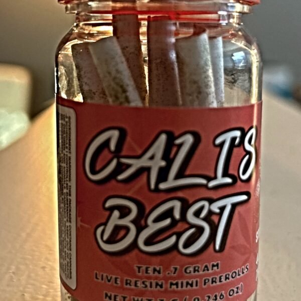 SKITTLEZ DIAMOND INFUSED KIEF COVERED 41%THC .5G PREROLLS -10 COUNT JAR $34.99 HYBRID BY CALI'S BEST