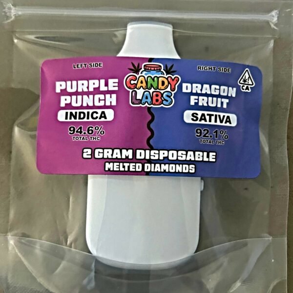 PURPLE PUNCH INDISA & DRAGON FRUIT SATIVA 2 G SWITCH COMBO MELTED DIAMONDS VAPE POD $34.98